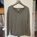 A New Day Green V-Neck Sweater Photo 0