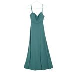 Birdy Grey  Women's Spaghetti Strap Tie Back Emerald Green Bridesmaid Dress XS Photo 2