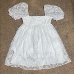 Amanda Uprichard  Candia Embroidered Eyelet Puff Sleeve Babydoll Mini Dress White Photo 6