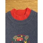 Vintage‎ Gopher Sport Mock Neck Sweatshirt Women's Large Purple Farm Embroidery Blue Size M Photo 6
