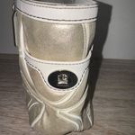 Coach Vintage Metallic Gold & White Goat Suede And Leather Tote Bag Purse #9371 Photo 10