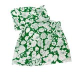 J.Crew  Smocked One-Shoulder Top Kelly Green Floral S Photo 6