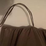 PerSeption Concept Olive (Dark) Green with Cut Sleeves and Tie Bottom Photo 3