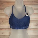 PINK - Victoria's Secret PINK Sport Victoria's Secret Blue Lace Racerback Sports Bra Small NWT Photo 1