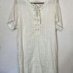 Capulet Veronica shift dress in white with embroidery and laced up grommets boho Photo 4