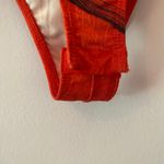 ZARA  Xevi Sola Red High Neck Abstract Long Sleeve Bodysuit Women's size Small Photo 5