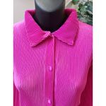 Hot Pink Pleated Lounge Set Button Top Wide Leg Pants 2 Photo 7