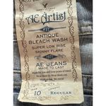 American Eagle VTG 90s Y2K Antique Wash Super Low Rise Skinny Flare 10R NOS Photo 11