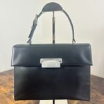 Prada  Milano Vitello Lissato Black Leather Top Handle Bag Authentic Designer Photo 0