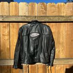 HARLEY DAVIDSON MEDIUM HERITAGE SPRINGER HAWK LEATHER JACKET size womans medium Black Photo 9