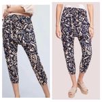 Anthropologie Hei Hei Drop Crotch Harem Pants Small Blue Printed Boho Photo 1