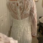 Azazie Mermaid Scoop Tulle Chapel Train Wedding Dress Photo 7