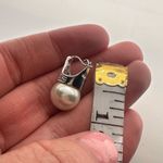 Freshwater Pearl Marcasite‎ Sterling Silver Earrings Pierced Bride Bridal Drop Photo 5