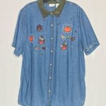 White Stag Vintage  Plus Woman Embroidered Shirt Photo 1