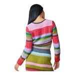 NEW LINGUA FRANCA ashby stitch top in taffy multi Size Extra Small Blue Photo 4