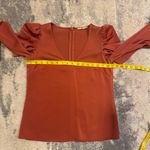 Gianni Bini  Rust V-Neck Women's Top Photo 4