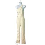 Michael Costello White One Shoulder Jumpsuit XS Lace-up Bustier Cutout $258 NEW Photo 5