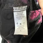 W5 Women's Sz L Floral Flare Sleeve Velvet Velour Semi Sheer Blouse Boho Hippy Photo 8