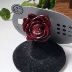 Leather Bracelet Druzy Earrings and Rose Ring Set Purple Photo 8