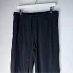 Athleta  Wide Leg Crop Pull Over Tie Waist Pants Black 12P Photo 2