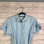 Madewell J Crew Factory Linen Blend Shirt Dress Size Small Photo 3