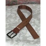 Fossil  Leather Western Boho Brown Belt Antique Gold Studs Detail Small Photo 3