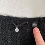 Anthropologie Knitted and Knotted Black Cable Knit Sequin Sweater L Photo 3