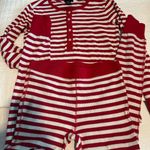 J.Crew  Christmas Pajamas Red Striped Thermal Set Small Photo 0