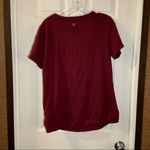 Danskin Maroon/Red Knit Scoop Neck Short Sleeve Top M Photo 7