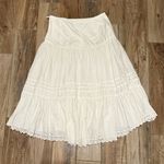 Ralph Lauren Y2K 90s Polo Jean Co.  White Eyelet Full Circle Tiered Cotton Skirt Photo 3