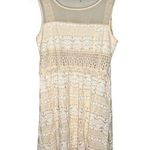Modcloth A'reve ivory cream boho mesh sleeveless pullover dress size large Photo 0