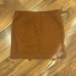 Lanston women suede front slit congac small skirt western concert‎ Photo 3