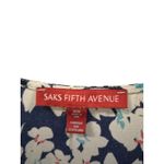 Saks 5th Avenue Saks Fifth Avenue Floral Print Bell Sleeve Wrap Romper Navy White M M Photo 2