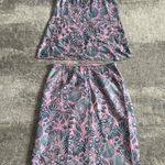 J Crew X Abigail Borg Skirt 4 Tank 2 Pink Blue Floral Silk Sleeveless Top Womens Photo 9