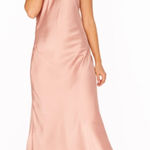 Show Me Your Mumu  Veronica Halter Midi Dress True Gold Luxe Satin NWT M Photo 0