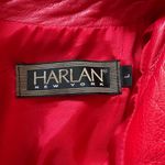 Y2K Red Leather Oversized Jacket Size L Photo 3