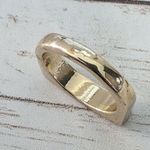 Gold Tone Ring with Flat Angled Design Womens Size 7 Photo 5