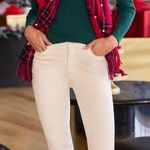 Boston Proper Newport Cream Colored 5 Pocket Slim Leg Jeans Size 12 Photo 8