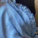 LA Hearts Blue Ruffle Trim Top Photo 3