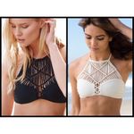 Mikoh 💕💕 Macrame Bikini ~ Waimea Woven Halter Top XL & Cayman Bottoms M NWT Photo 7