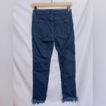 Just Black Denim Dark Wash High Waisted Fringe Hem Ankle Crop Jean size 25 Photo 5