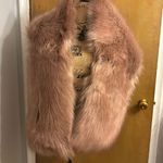 Rose pink faux fur winter shawl Photo 1
