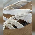 White Mountain  Silver Flower Wedge Sandals 100-W11095 Quiz 8.5 Photo 5