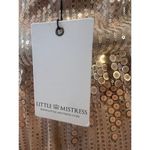 Little Mistress  NWT ROSE GOLD HAND SEWN SEQUINED GOWN WOMENS SIZE 6 Photo 9