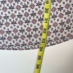 The Loft Outlet White & Pink Floral Print Split Neck Mini Dress Photo 9