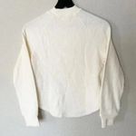 Madewell Tops Womens Waffle-Knit Long-Sleeve Crewneck Tee Ivory Size Large NEW Photo 5