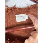 Dreamers by Debut XS Frayed Rust Orange Distressed Crop Sweater Boho Cropped Brown Photo 4