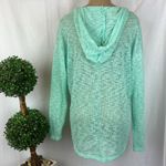 No Boundaries Aqua Blue Semi Sheer Long Sleeve Hoody Swim Bathing Suit Cover Up Top NEW XL Photo 1