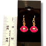 Hypoallergenic Enamel Sexy Pink Lips Fashion Lady Jewelry Women Earrings Barbie Photo 1