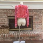 PacMan PAC-MAN red & pink cropped tie dyed sweatshirt / M / Excellent condition Photo 9